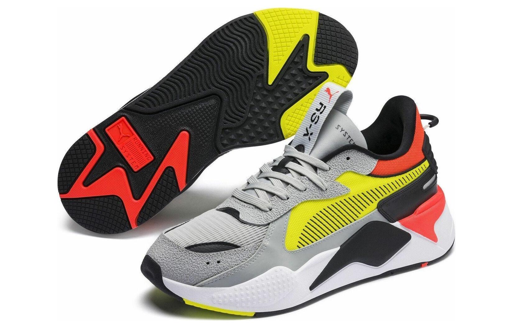 Кроссовки мужские PUMA RS-X Harddrive серые, желтые, красные, 37 EU
