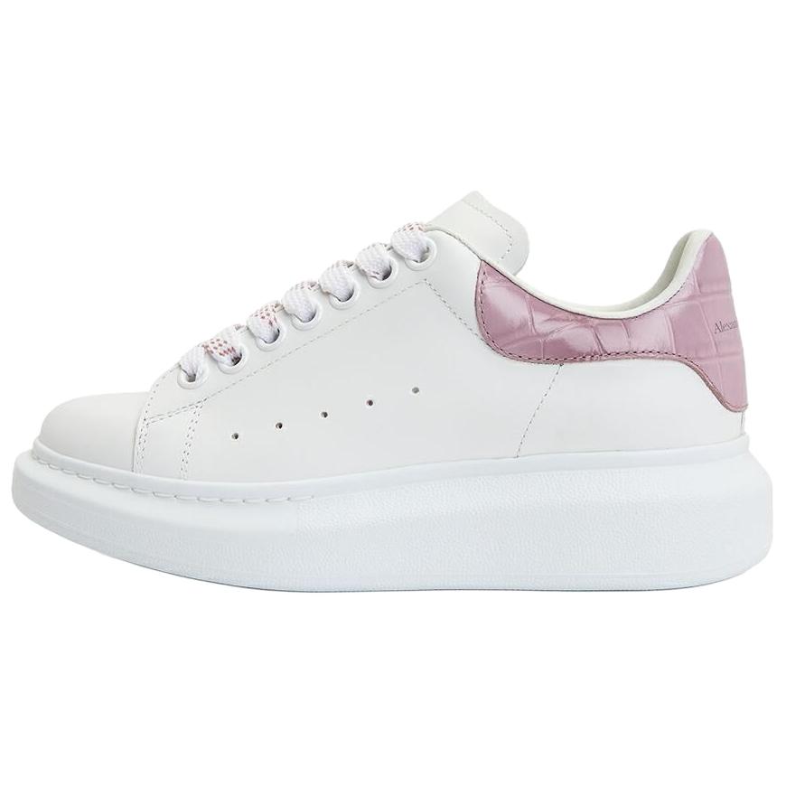Кеды женские Alexander McQueen Oversized белые с розовой вставкой