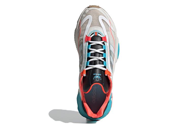 Кроссовки мужские Adidas Ozweego Pure ярко-циановые и солнечно-красные