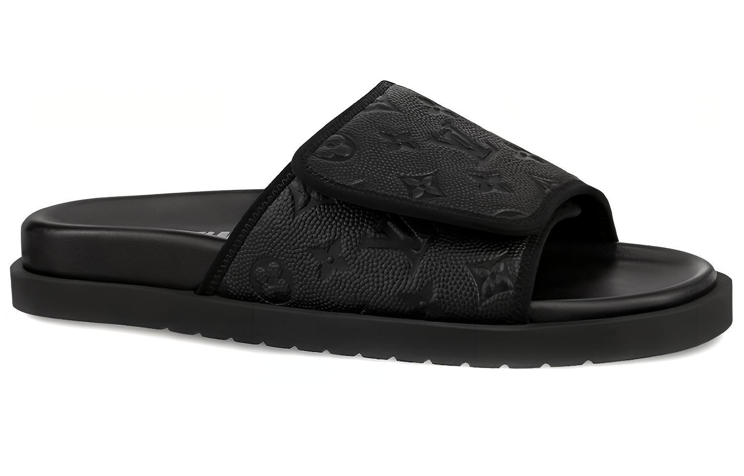 Шлепанцы мужские NBA x LOUIS VUITTON черные, 42 EU