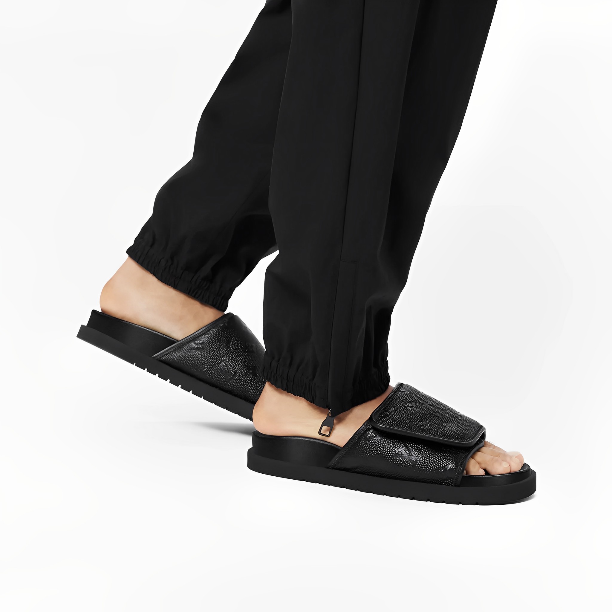 Шлепанцы мужские NBA x LOUIS VUITTON черные, 42 EU