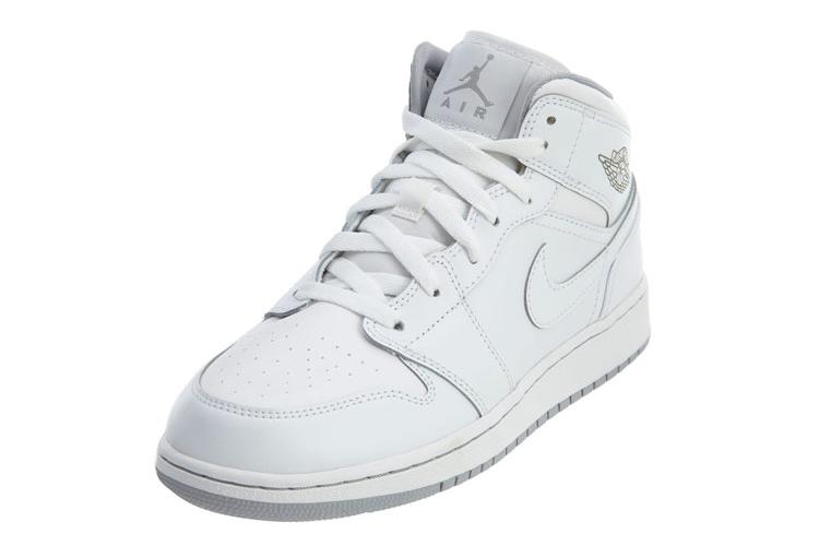 Кеды женские Jordan 1 Retro Mid GS белые, 40 EU