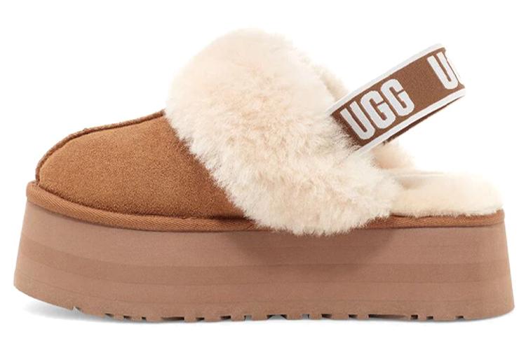 Шлепанцы женские UGG Funkette Slipper каштановые, 40 EU