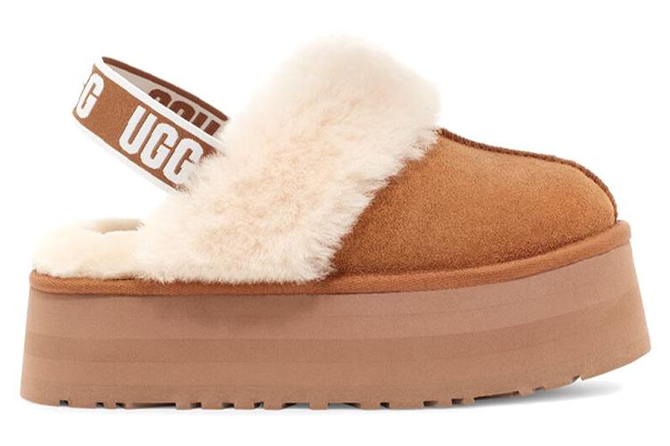 Шлепанцы женские UGG Funkette Slipper каштановые, 40 EU