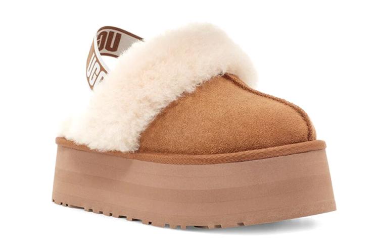 Шлепанцы женские UGG Funkette Slipper каштановые, 40 EU