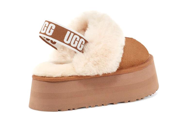 Шлепанцы женские UGG Funkette Slipper каштановые, 40 EU
