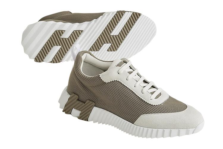 Кроссовки мужские HERMES Bouncing Low Top, elephant gray, 40 EU