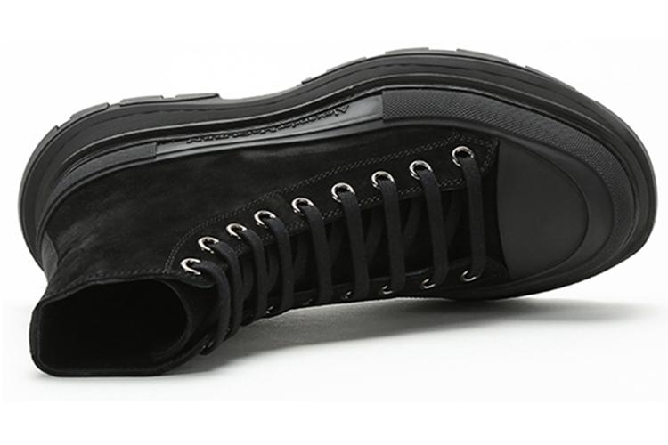 Кеды мужские Alexander McQueen Tread Slick Boot, triple black, 43 EU