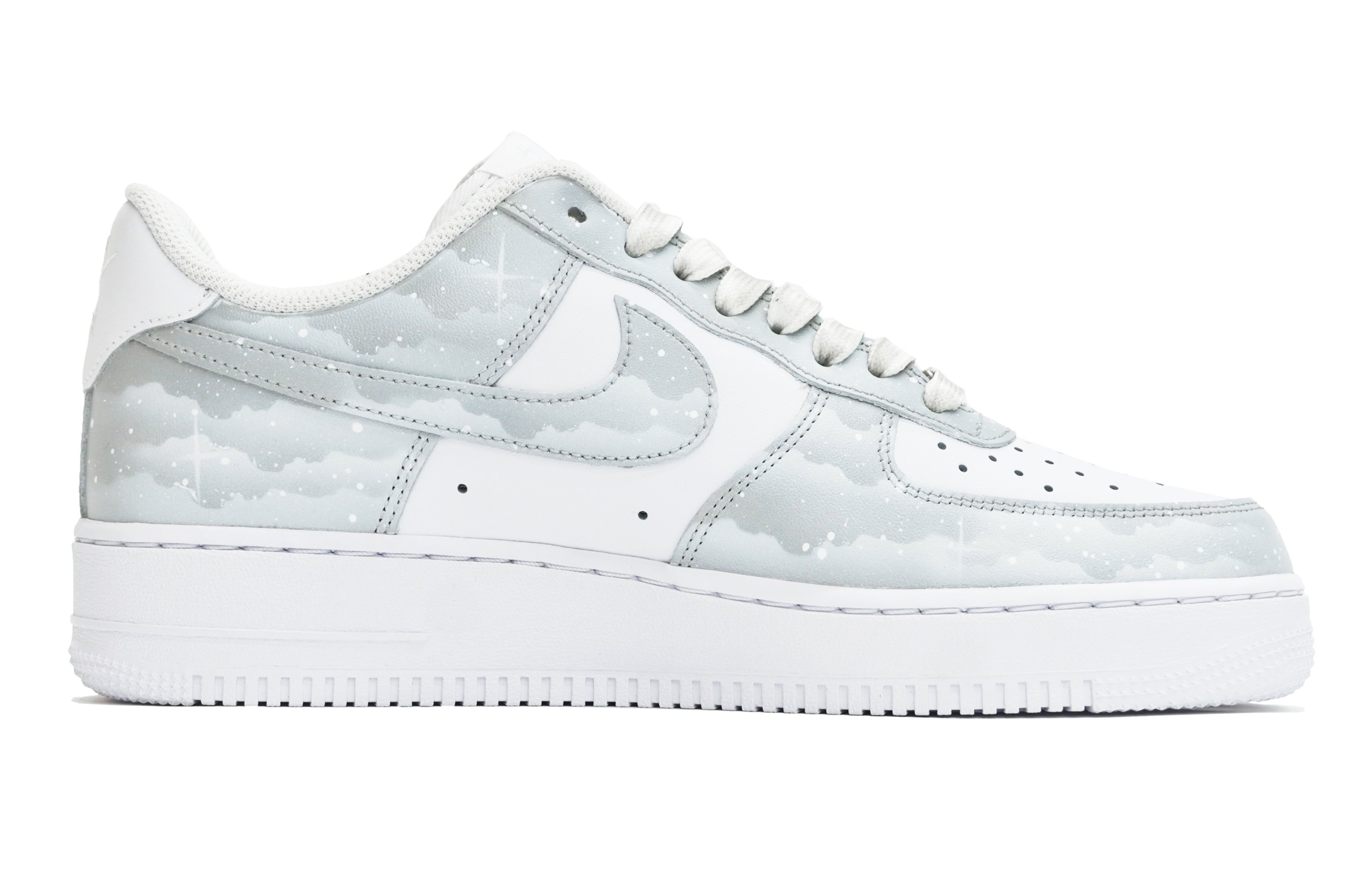 Кеды мужские Nike Air Force 1 ABLOODING Starry Sky Collection серые, 41 EU