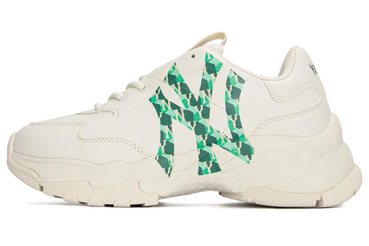 Кроссовки унисекс MLB Big Ball кремово-белый/зеленый, 36.5 EU