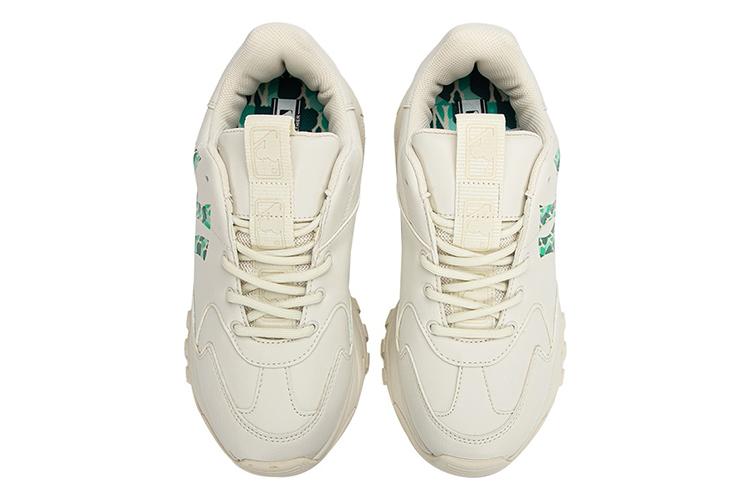 Кроссовки унисекс MLB Big Ball кремово-белый/зеленый, 36.5 EU