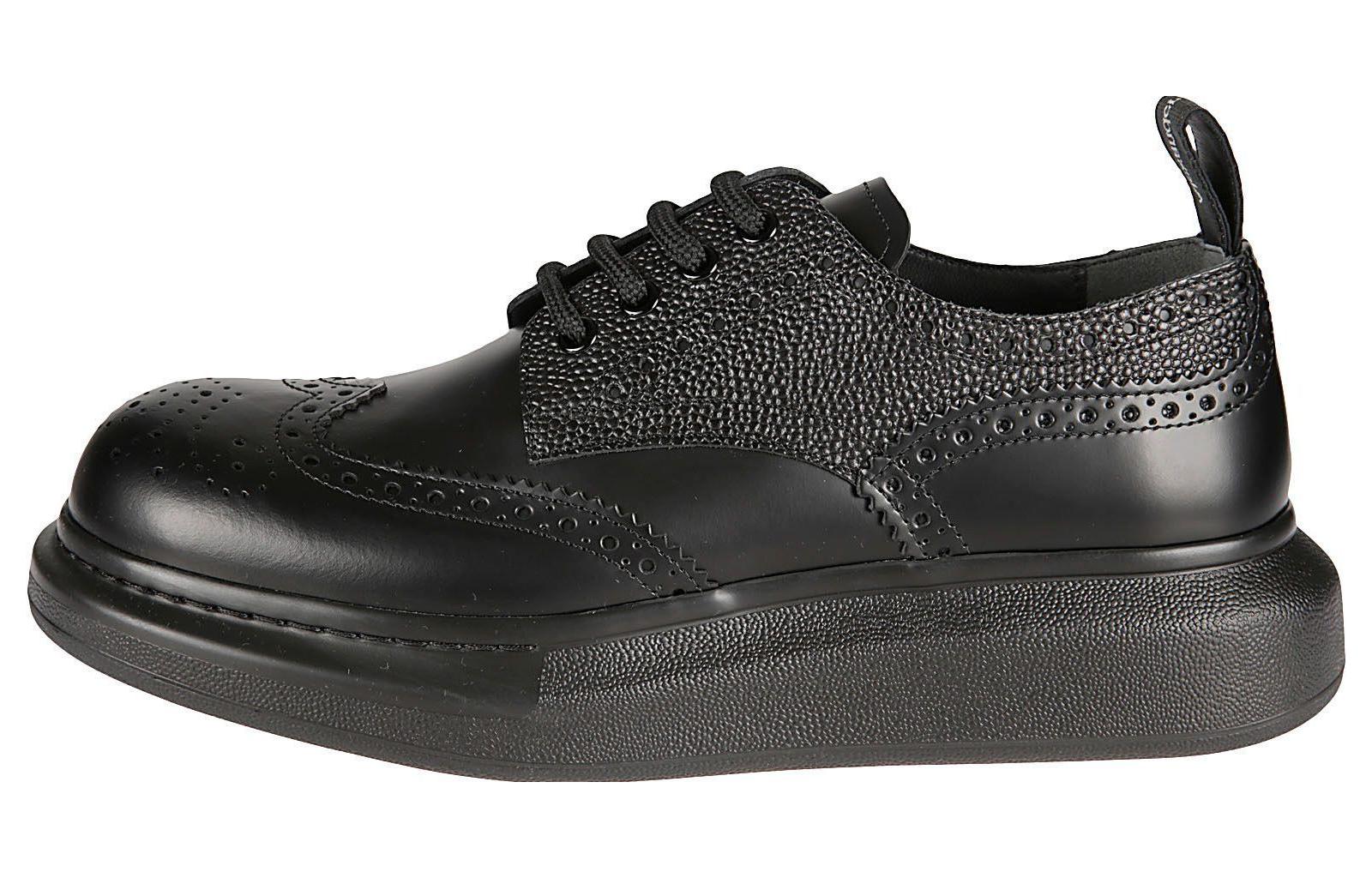 Полуботинки мужские Alexander McQueen Brogue Derby, черные, 44 EU
