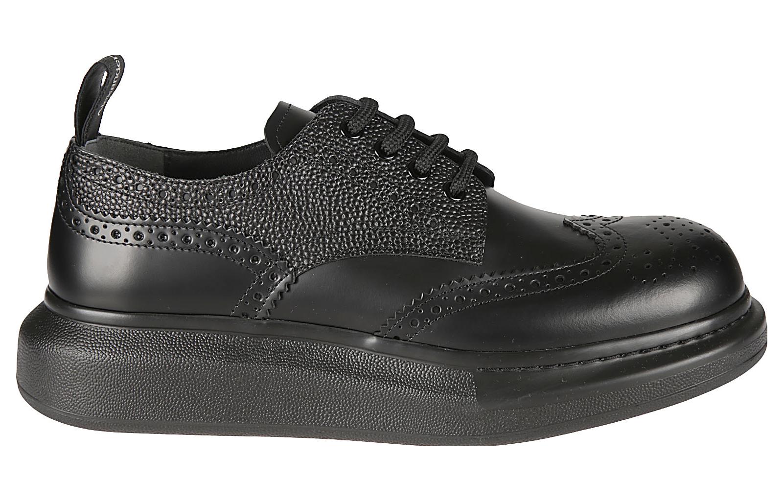 Полуботинки мужские Alexander McQueen Brogue Derby, черные, 44 EU