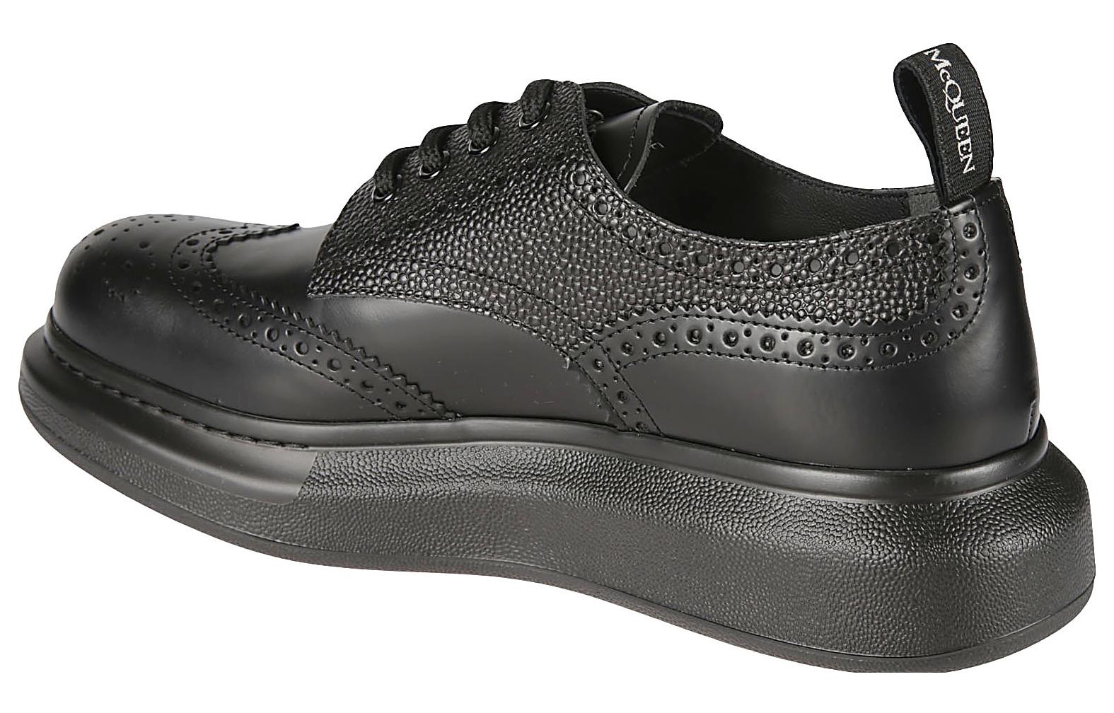 Полуботинки мужские Alexander McQueen Brogue Derby, черные, 44 EU