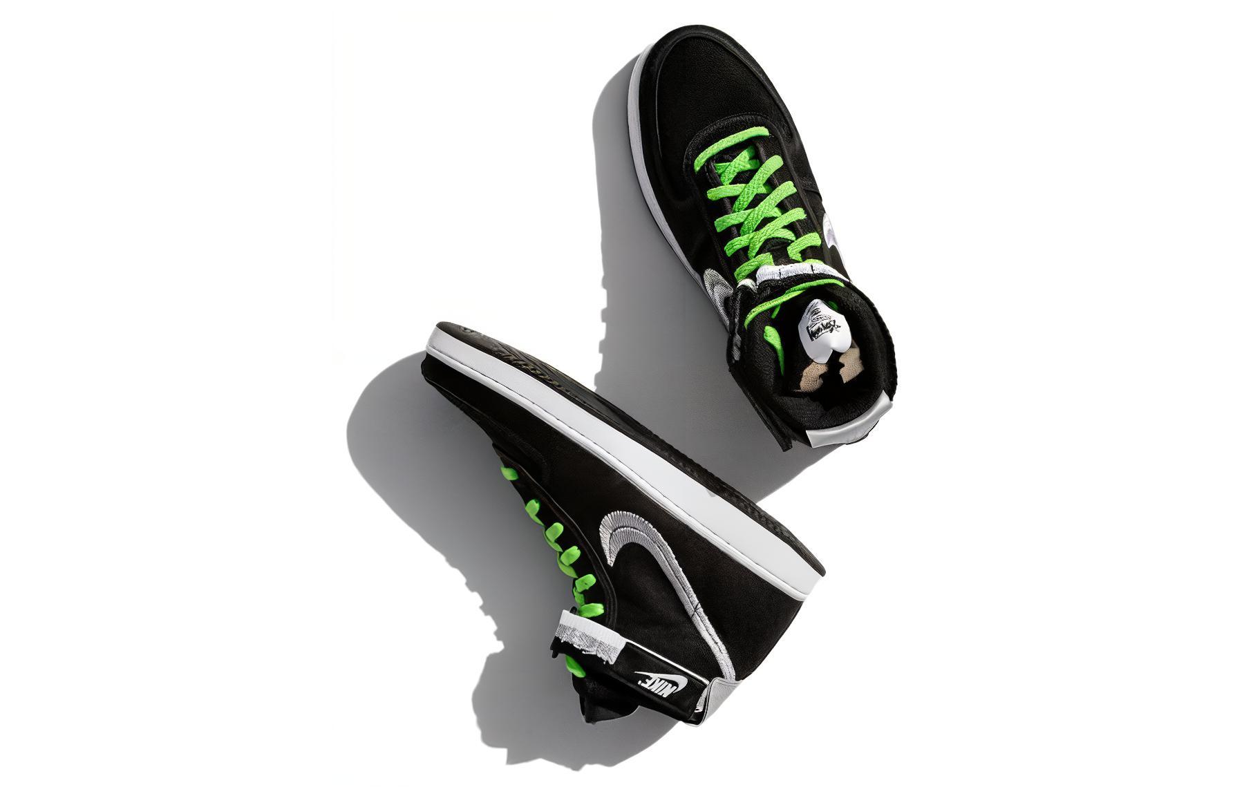 Кеды унисекс Nike Vandal High Stussy черные, 42.5 EU