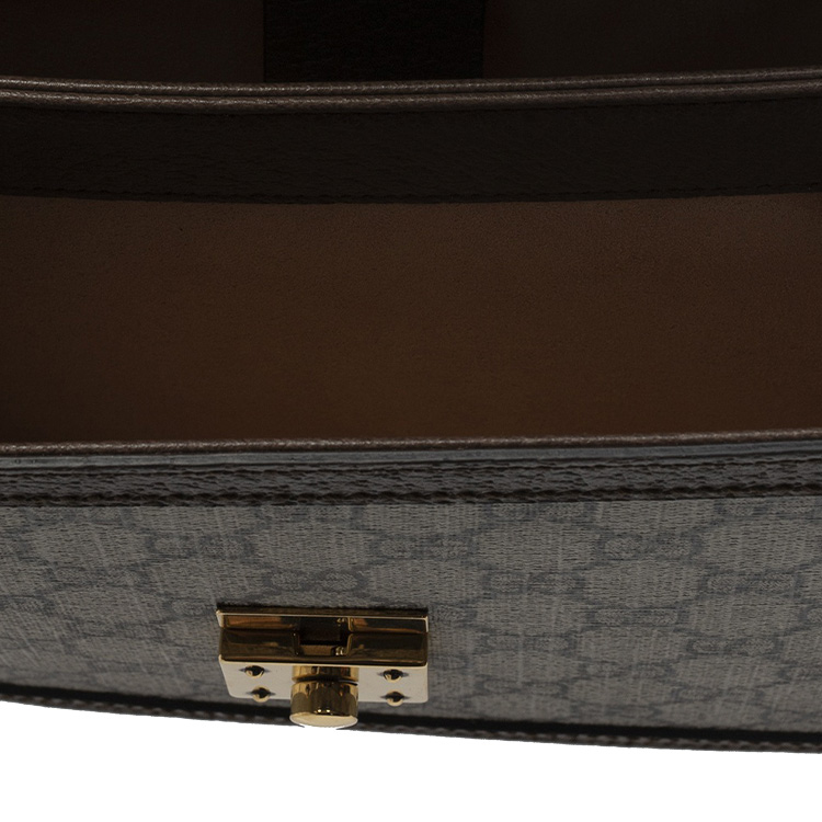 Сумка женская GUCCI Ophidia Canvas маленького размера, Эбони/Коричневый