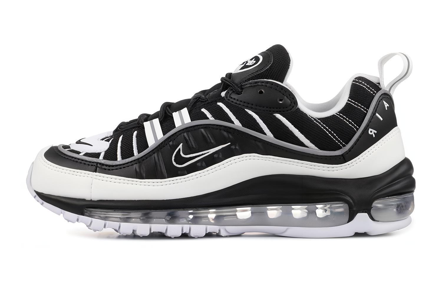 Кроссовки женские Nike Air Max 98 GS чёрно-серебристые, 36.5 EU