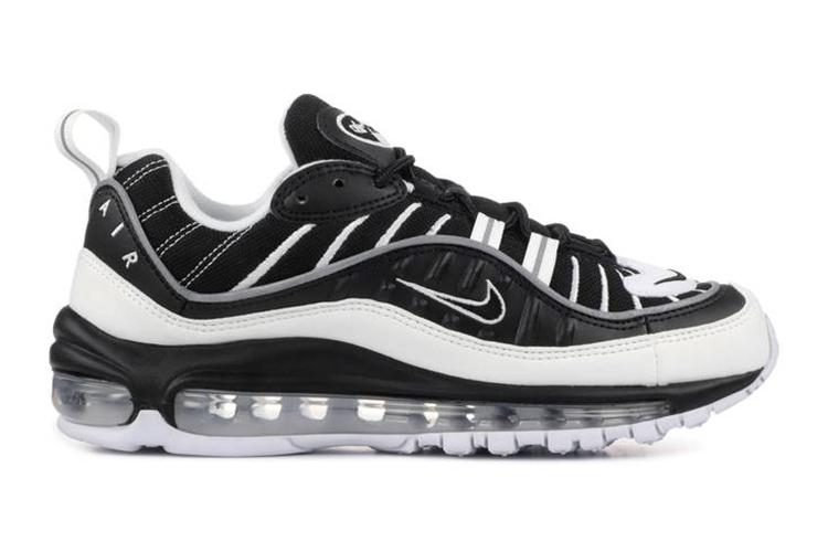 Кроссовки женские Nike Air Max 98 GS чёрно-серебристые, 36.5 EU