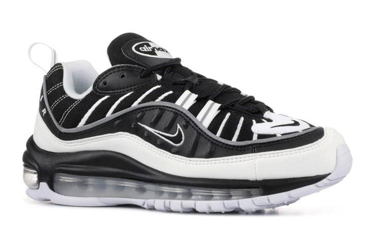 Кроссовки женские Nike Air Max 98 GS чёрно-серебристые, 36.5 EU