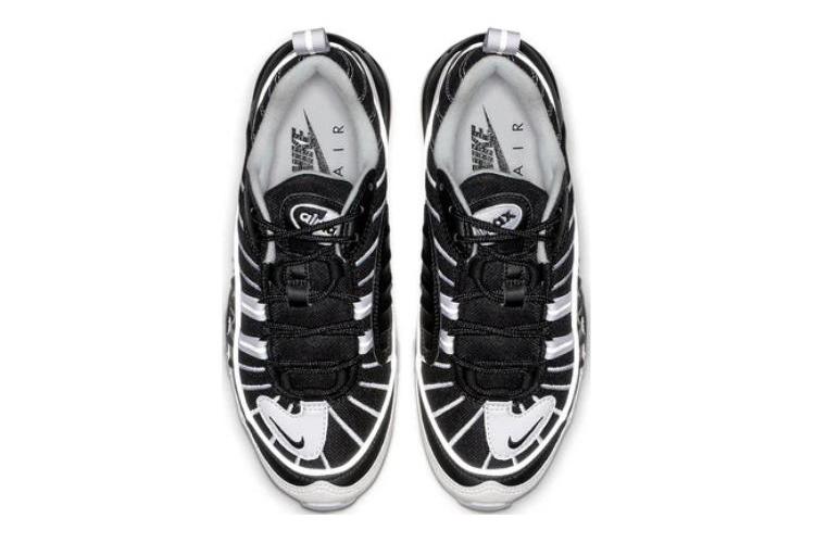 Кроссовки женские Nike Air Max 98 GS чёрно-серебристые, 36.5 EU