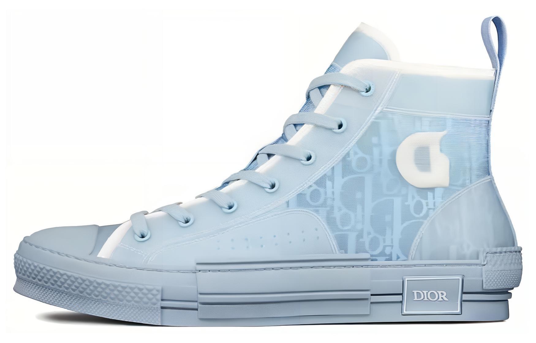 Кроссовки мужские DIOR B23 High Top светло-голубые, 40 EU