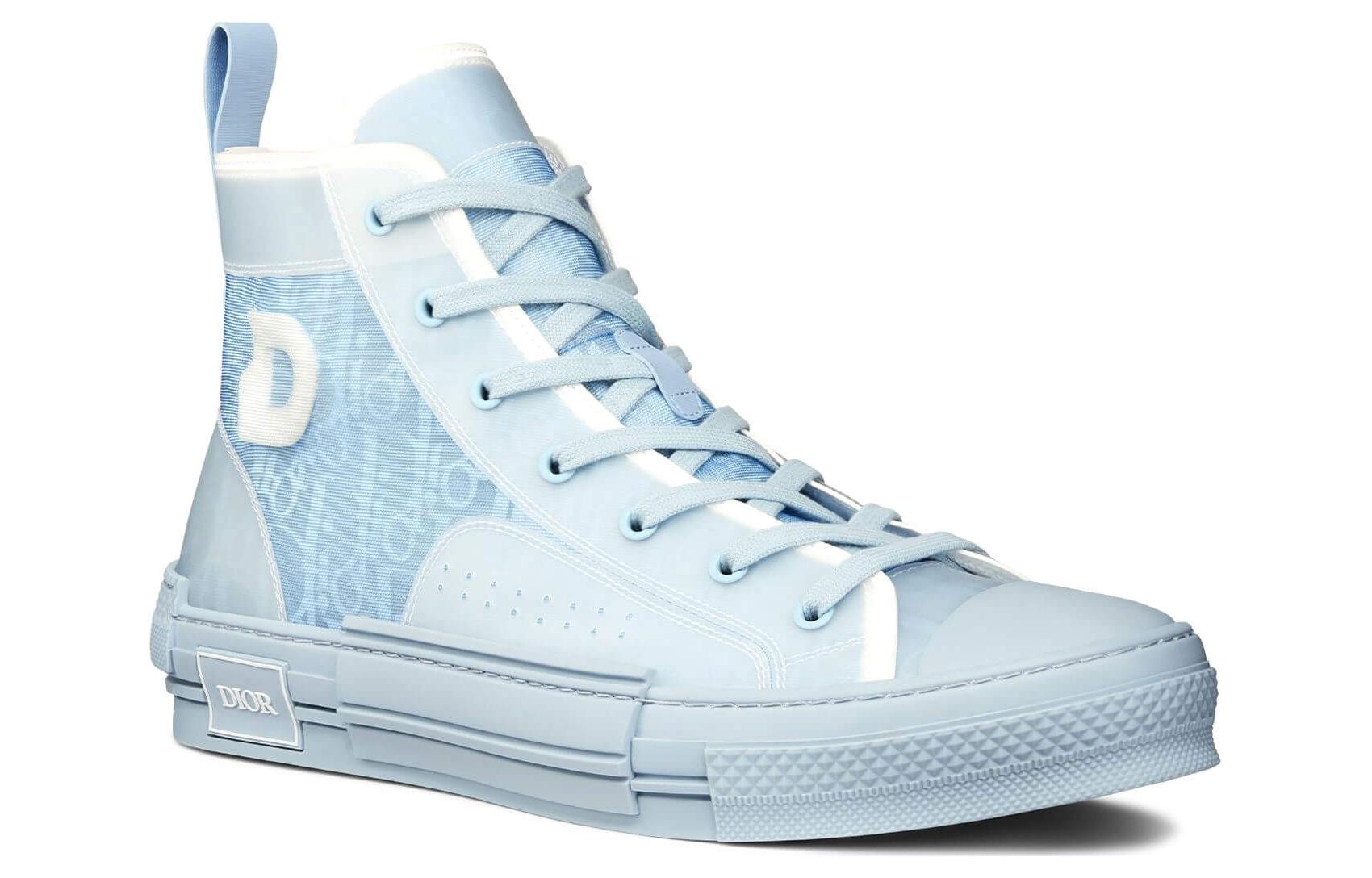 Кроссовки мужские DIOR B23 High Top светло-голубые, 40 EU