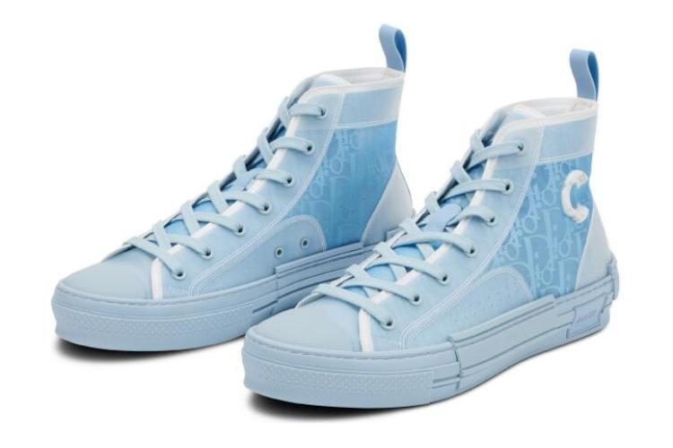 Кроссовки мужские DIOR B23 High Top светло-голубые, 40 EU