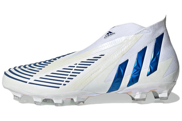 Футбольные бутсы мужские Adidas Predator Edge+ AG белые и синие, 42 EU