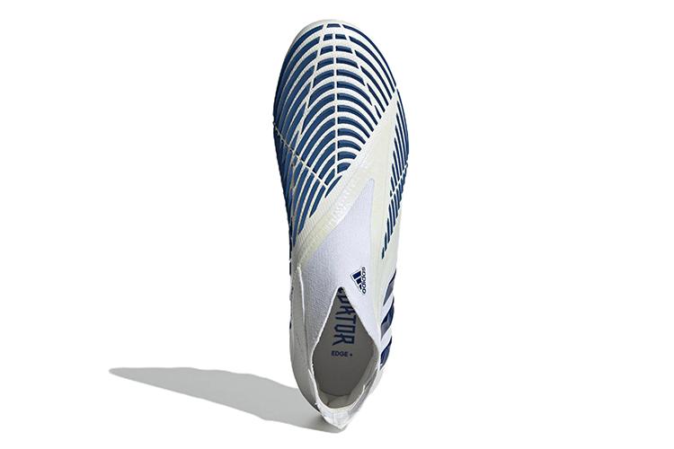 Футбольные бутсы мужские Adidas Predator Edge+ AG белые и синие, 42 EU
