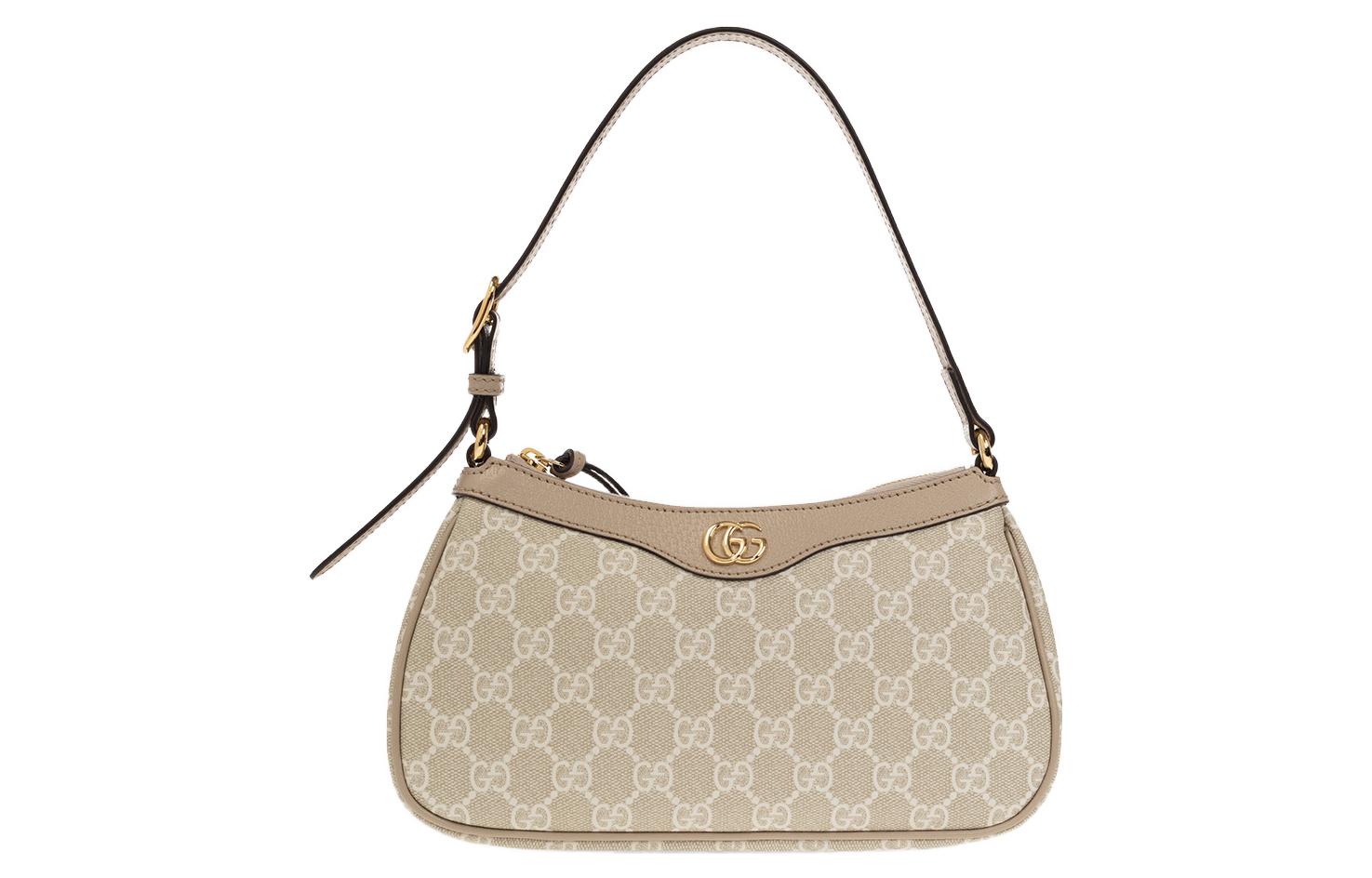 Сумка женская GUCCI Ophidia Canvas Small Shoulder Bag, beige-tan