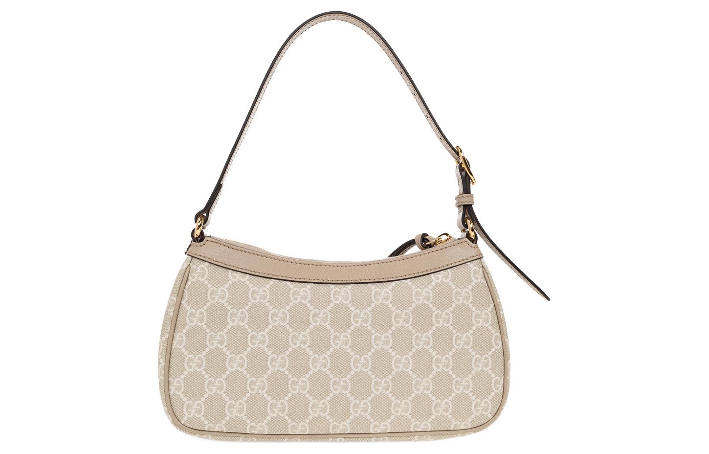 Сумка женская GUCCI Ophidia Canvas Small Shoulder Bag, beige-tan