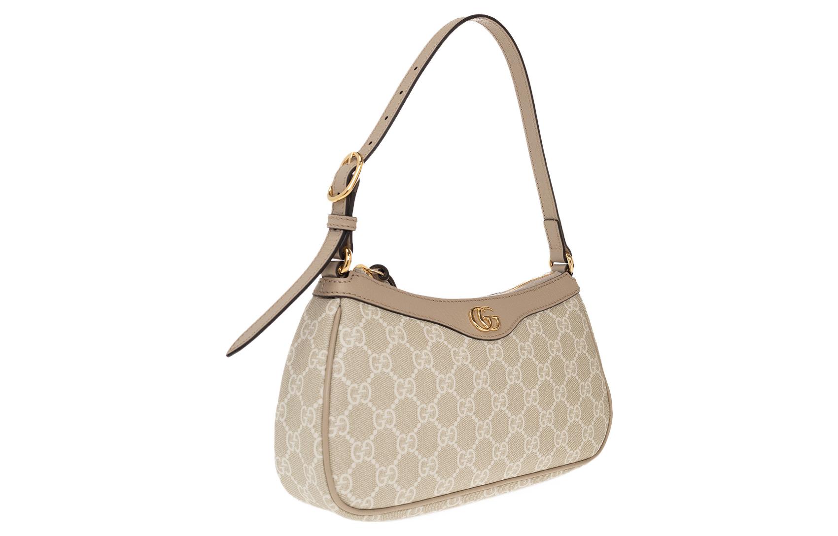 Сумка женская GUCCI Ophidia Canvas Small Shoulder Bag, beige-tan