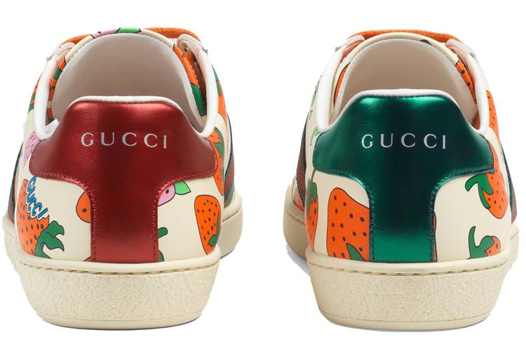 Кеды женские GUCCI Ace Strawberry White, strawberry white, 35.5 EU