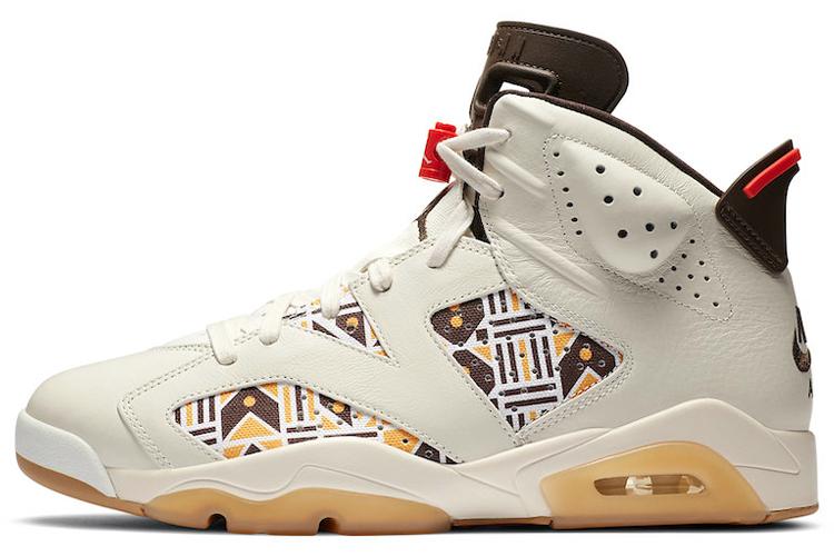 Баскетбольные кроссовки мужские Air Jordan 6 Retro Quai 54 Sail Brown, 41 EU