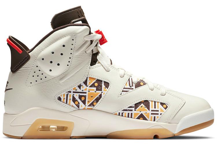 Баскетбольные кроссовки мужские Air Jordan 6 Retro Quai 54 Sail Brown, 41 EU