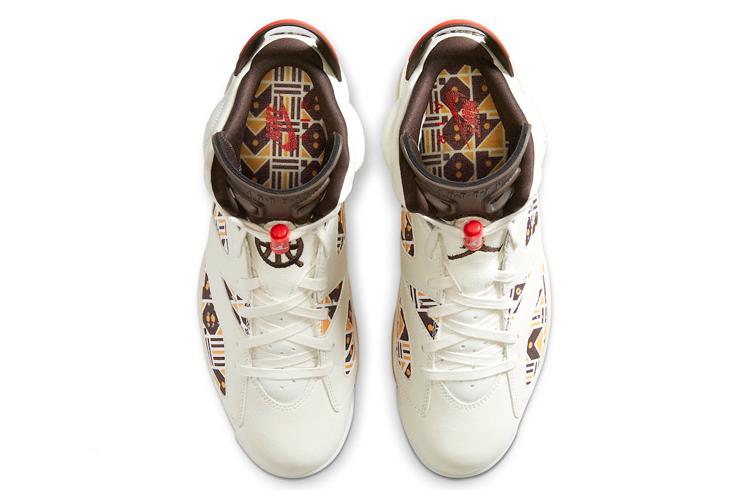 Баскетбольные кроссовки мужские Air Jordan 6 Retro Quai 54 Sail Brown, 41 EU