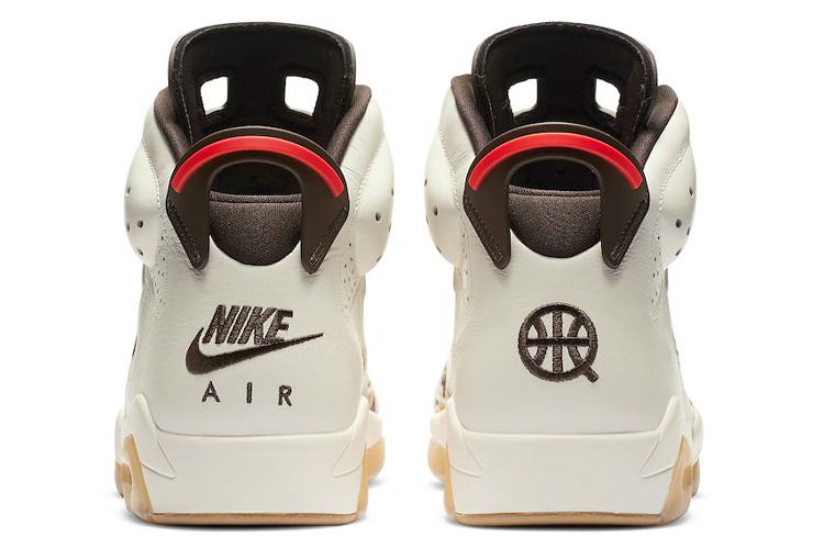 Баскетбольные кроссовки мужские Air Jordan 6 Retro Quai 54 Sail Brown, 41 EU
