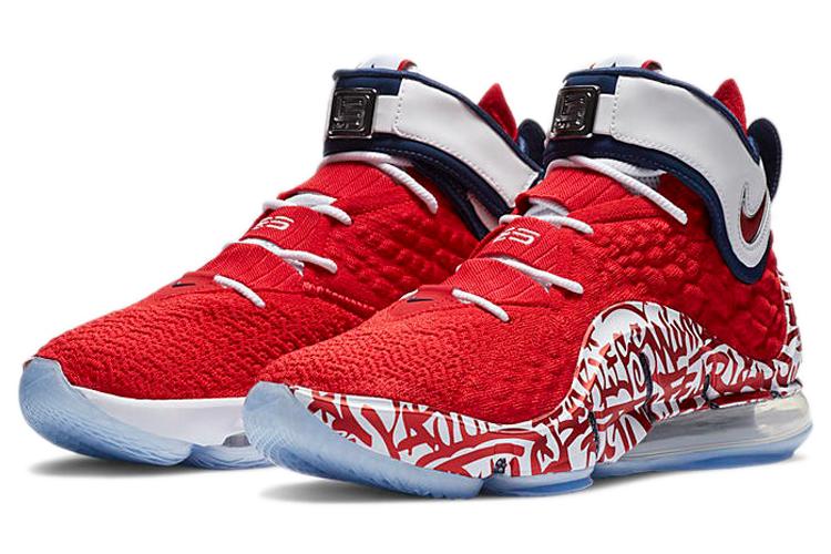 Кроссовки мужские Nike LeBron 17 LeBron 4 красные, 44 EU