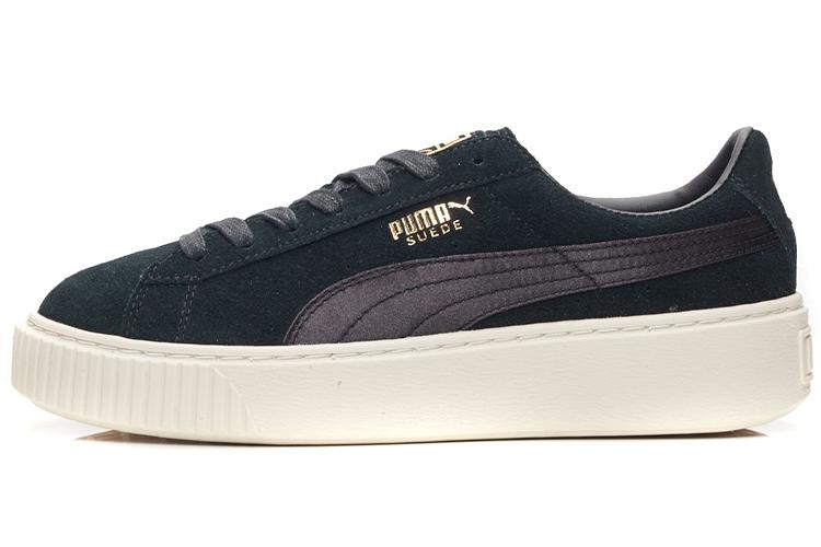 Кеды женские PUMA Suede Platform Satin черные, 38.5 EU