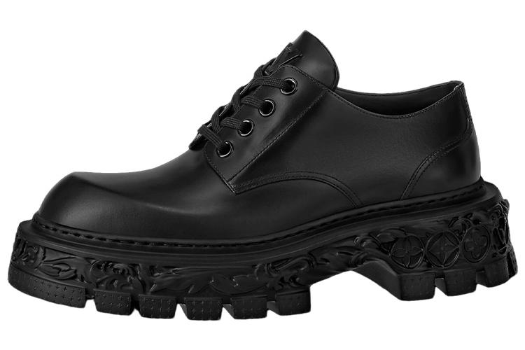 Полуботинки мужские LOUIS VUITTON Lv Platform Lace Up Loafers черные