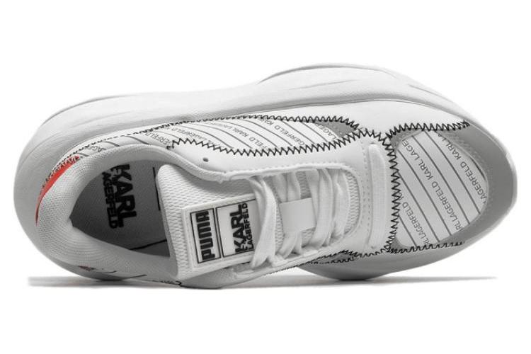 Кроссовки унисекс PUMA Karl Lagerfeld X Alteration Kurve белые, 37 EU