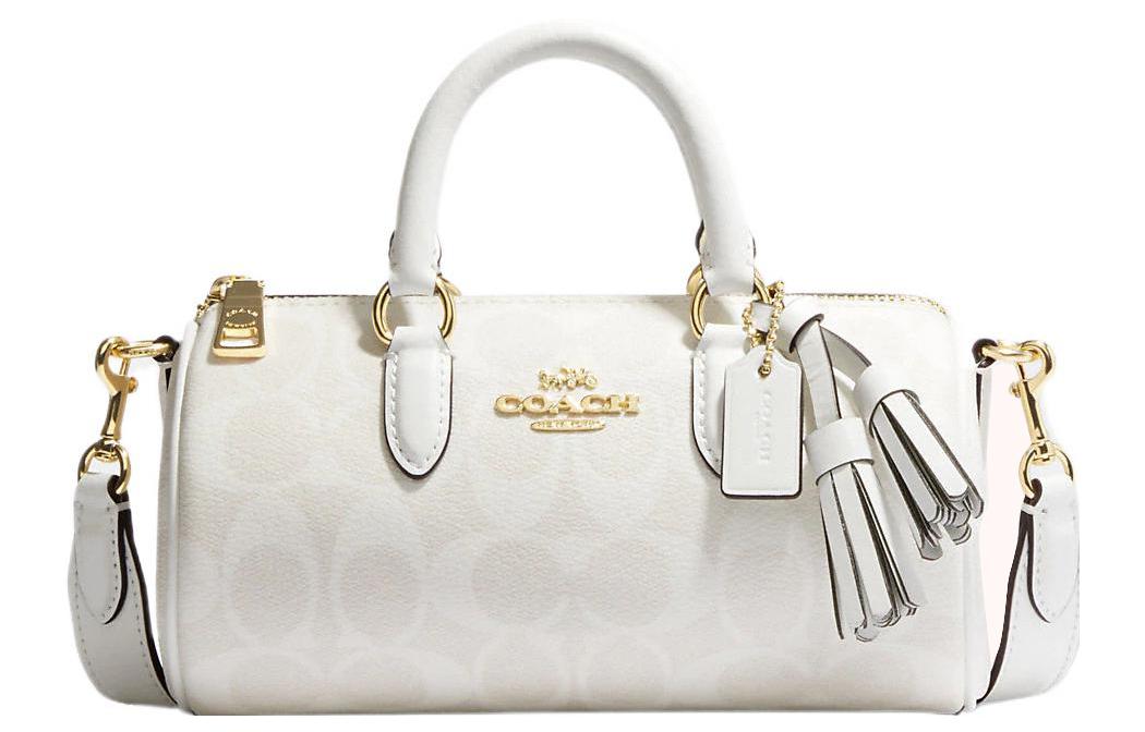 Сумка женская COACH Lacey белая-золотая, Basic Set (Bag+Dust Bag) EU