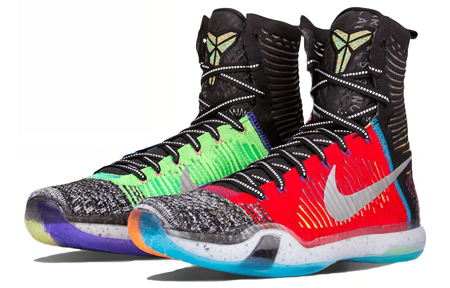 Кроссовки мужские Nike Kobe 10 Elite High What The, красные-черные