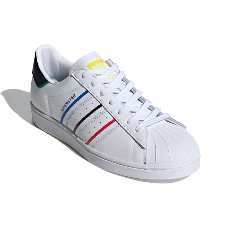 Кеды унисекс Adidas Superstar Olympics 2020 белые-голубые, 42 2/3 EU