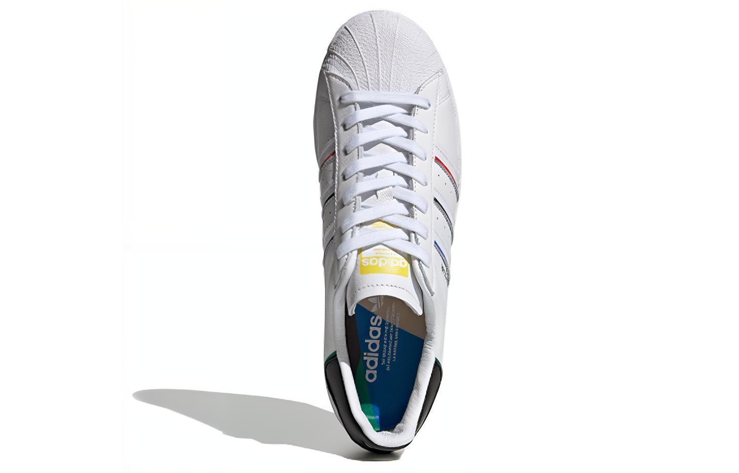 Кеды унисекс Adidas Superstar Olympics 2020 белые-голубые, 42 2/3 EU