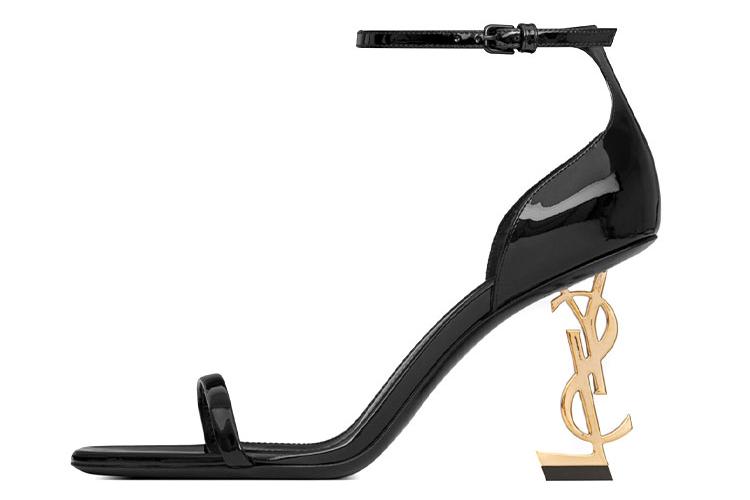 Босоножки женские SAINT LAURENT Opyum черные-золотые