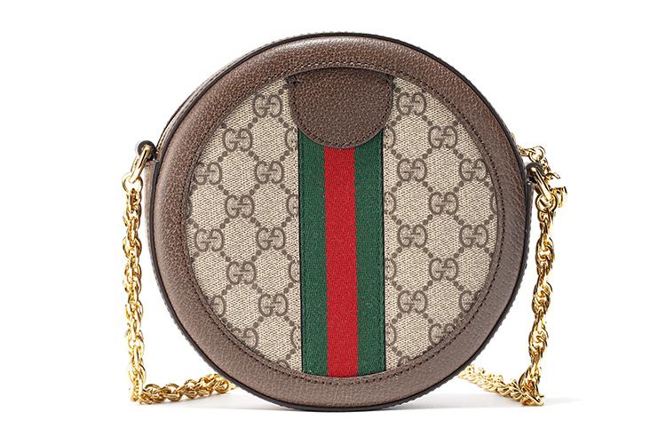 Сумка женская GUCCI Ophidia Round Bag, beige-brown
