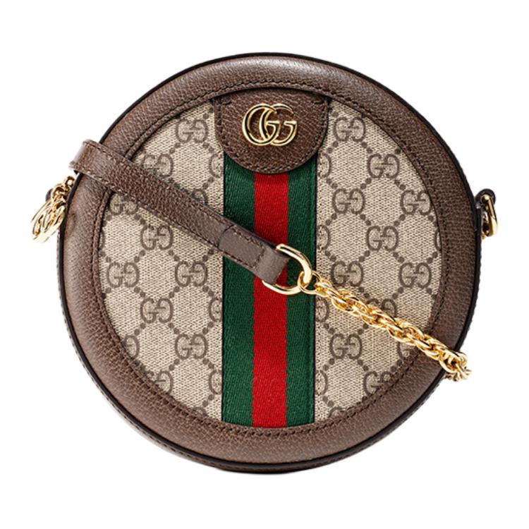 Сумка женская GUCCI Ophidia Round Bag, beige-brown