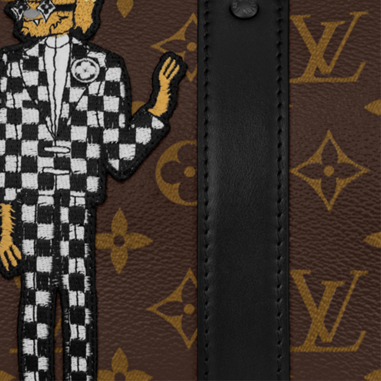 Сумка мужская LOUIS VUITTON City Keepall коричнево-черная