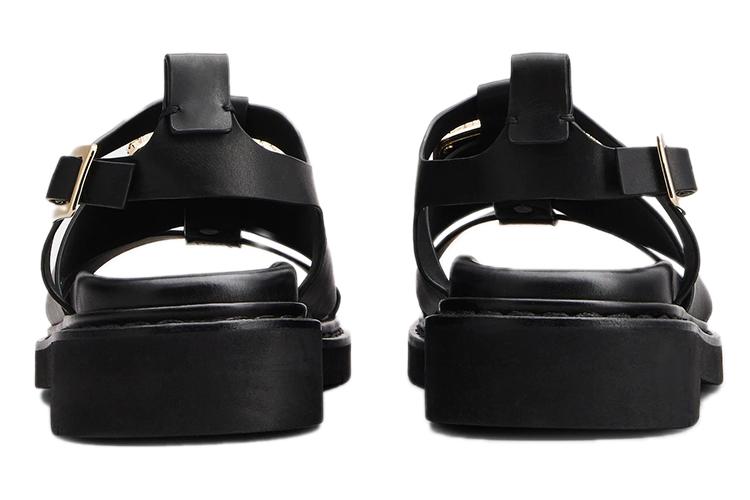 Сандалии женские Roger Vivier Viv' Rangers Strass Strap черные, 38 EU